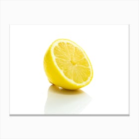 Lemon Slice Isolated On White Canvas Print