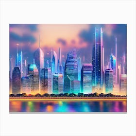 Futuristic Cityscape 39 Canvas Print