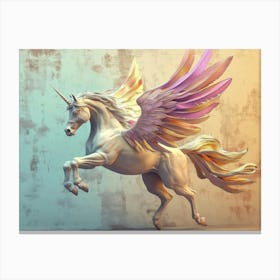 Pegasus Animal Abstract Stallion 4 Canvas Print