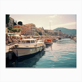 Taormina, Italy, Summer Vintage Photography Canvas Print