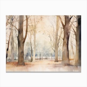 Watercolor Forest Painting Canvas Print