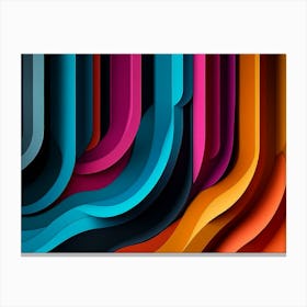 Abstract Colorful Depicting Different Shapes Canvas Print