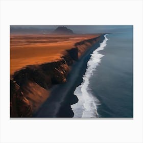 Black Sand Beach Canvas Print