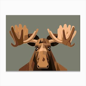 Staring Moose Canvas Print