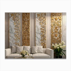 Gold Wall Art Canvas Print