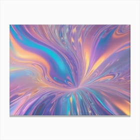 Abstract Liquid Swirl In Pink, Purple And Blue Colors Canvas Print