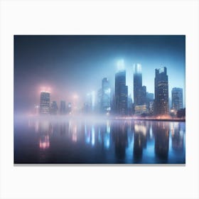 Foggy Cityscape Canvas Print