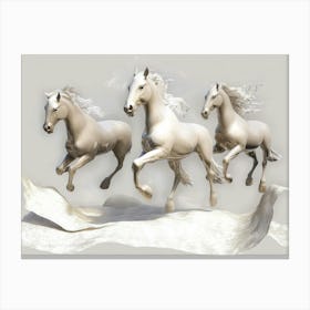 3d Horses Canvas Print