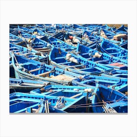 Blue Fishing Boats Canvas Print