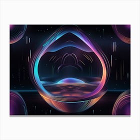 Futuristic Abstract Painting Canvas Print