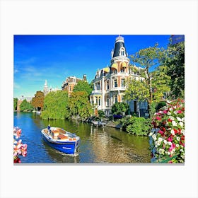 Amsterdam Canal Canvas Print