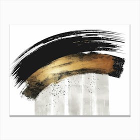 Gold Brush Strokes 9 Canvas Print