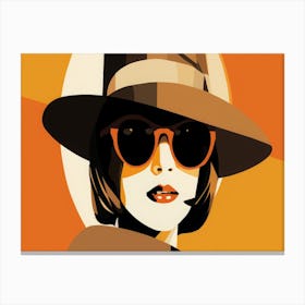 Woman In A Hat 6 Canvas Print