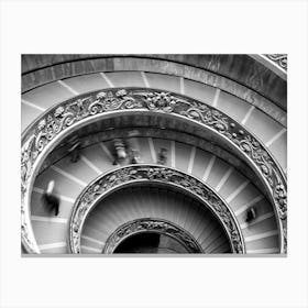 Vatican Stairs Down Wide Canvas Print