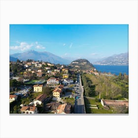 Lake Como, Italy, Bellagio, Lake & Nature Print, Aerial Photography. Italy Wall Art. Canvas Print