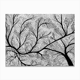 Tree In Black And White Canvas Print