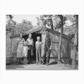 Family Of Agricultural Day Laborers Living In Tent Near Spiro, Oklahoma, This Family Had Farmed In This Vicinity For Twenty Five Canvas Print