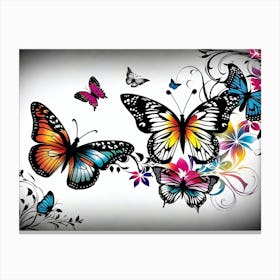 Colorful Butterflies 78 Canvas Print