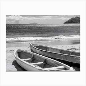 Two Boats On The Beach Canvas Print