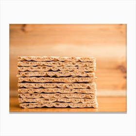 Stack Of Swedish Crispbread 2 Canvas Print