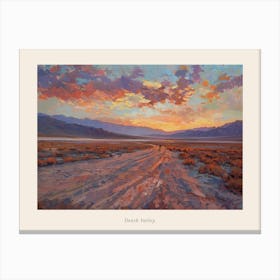 Western Sunset Landscapes Death Valley California 2 Poster Canvas Print