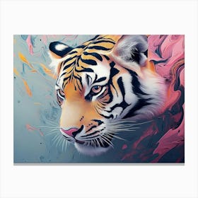 Abstract Tiger Painting Canvas Print