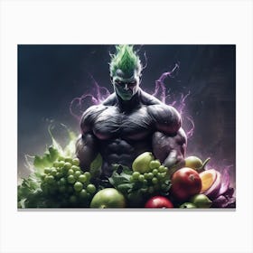 Fruit Onion As A Supervillain Canvas Print