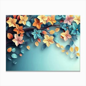 Abstract Flowers 8 Canvas Print