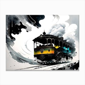 Train In The Sky Canvas Print