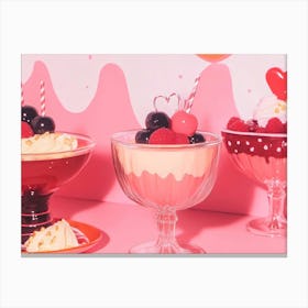 Valentine'S Day Desserts Canvas Print