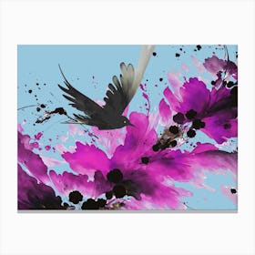 Ink Bird Pastel Blue Canvas Print