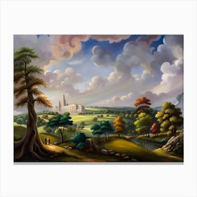 Landscape By Person Canvas Print