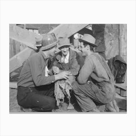 Miners Talking At Labor Day Celebration, Silverton, Colorado By Russell Lee Canvas Print