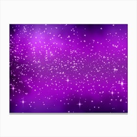 Bright Violet Shining Star Background Canvas Print