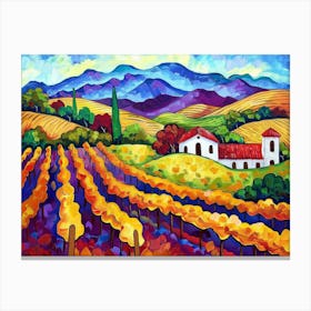 Vineyards Of California Canvas Print