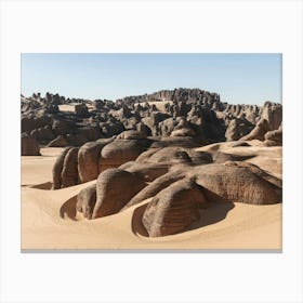 Rocks In The Sahara Desert Canvas Print