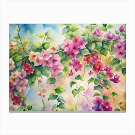 Hibiscus Painting Canvas Print