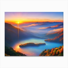 Sunset In The Mountains 72 Canvas Print