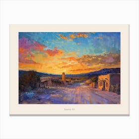 Western Sunset Landscapes Santa Fe New Mexico 2 Poster Canvas Print