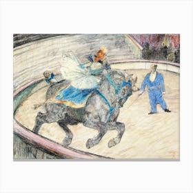At The Circus Work In The Ring (1899), Henri de Toulouse-Lautrec Canvas Print
