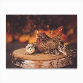 Hen And Egg Canvas Print