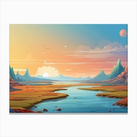 Landscape Painting 4 Canvas Print