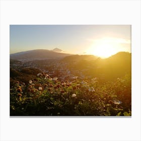 Teide Sunset from Cran Canaria 2 Canvas Print
