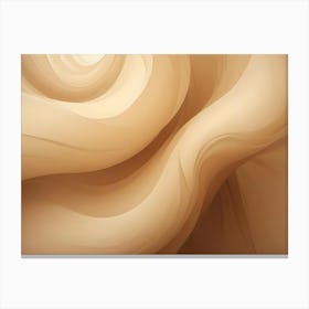 An Abstract Design Of Swirling, Flowing, Beige Colored Lines That Create A Sense Of Movement And Depth Canvas Print