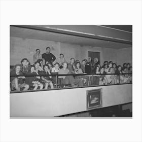 High School Students In Balcony Of School Auditorium Watching Moving Picture Which Was Part Of The Canvas Print