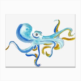 Watercolor Octopus 1 Canvas Print