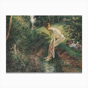 Bather In The Woods (1895), Camille Pissarro Canvas Print