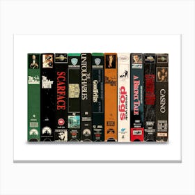 Classic Gangster Movies Poster - Vintage VHS Film Print Canvas Print