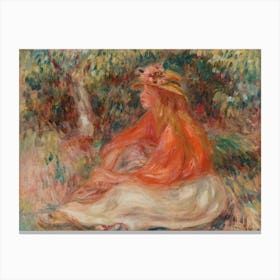 Seated Woman, Pierre Auguste Renoir Canvas Print