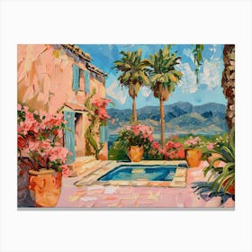 House By The Pool. Mallorca 1 Canvas Print